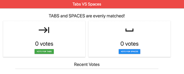 تصویر برنامه رأی‌گیری Tabs در مقابل Spaces