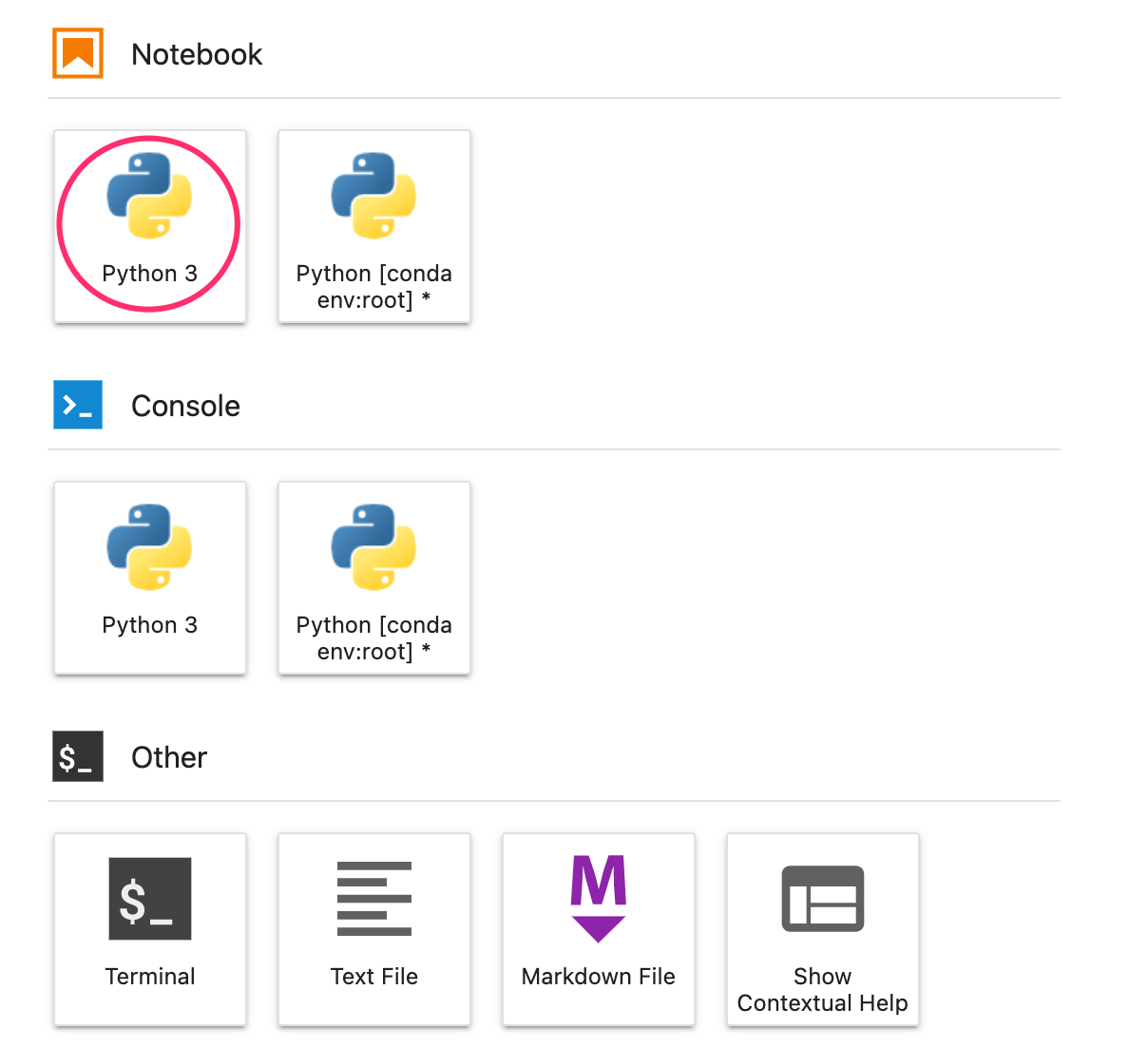 สร้าง Notebook Python3
