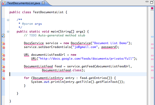 Exemple de code avec erreurs