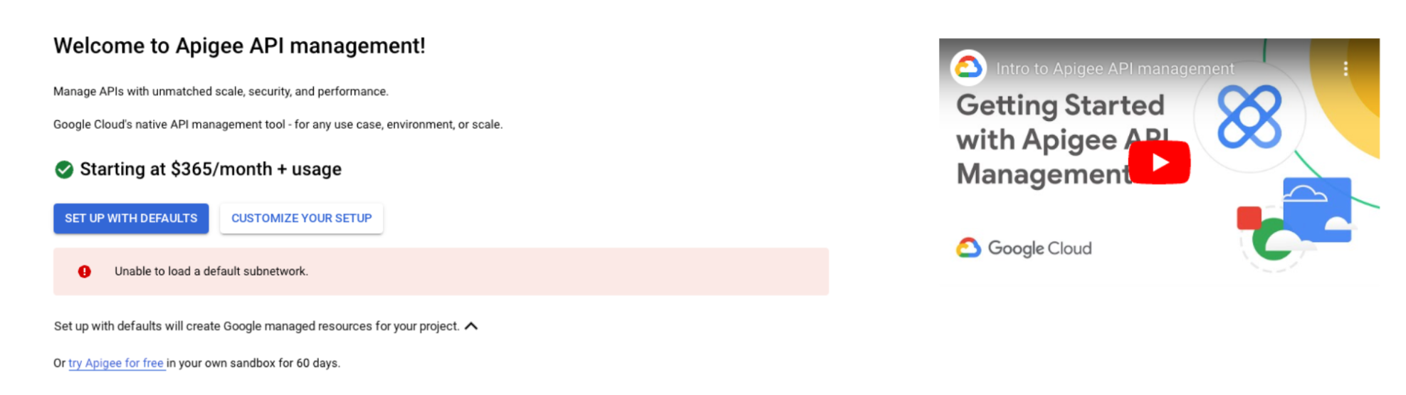Messaggio di errore durante il provisioning con un clic
