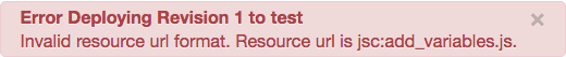 Error durante la implementación de la revisión 1 para realizar una prueba.