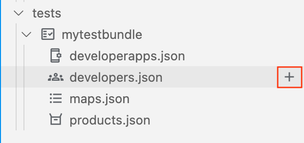 ‫+ מוצג כשמציבים את הסמן מעל developers.json