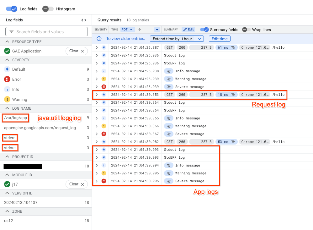 Separate Logs in Java 11