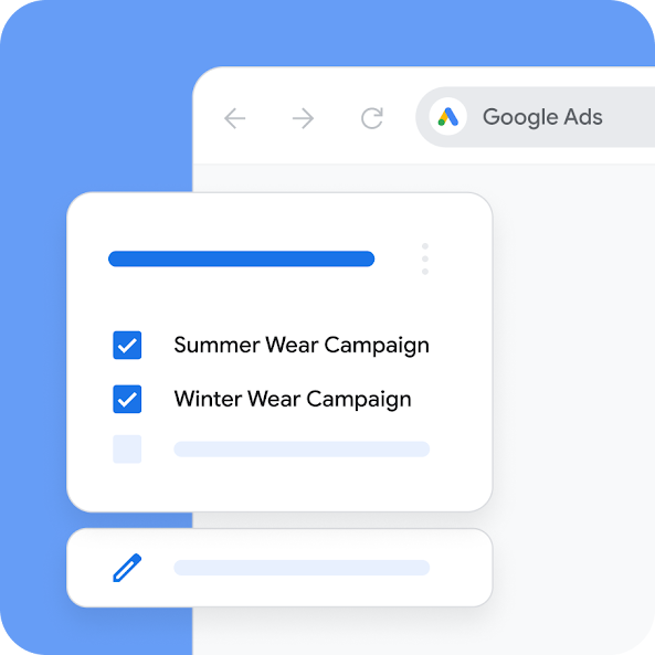 Illustration of a laptop with UI of seasonal campaigns checked.